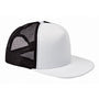 Big Accessories Mens Adjustable Trucker Hat - White/Black