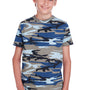 Code Five Youth Short Sleeve Crewneck T-Shirt - Blue Woodland - NEW