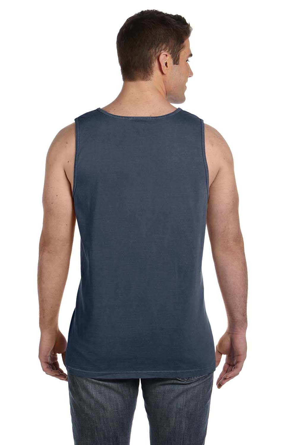 Comfort Colors 9360/C9360 Mens Tank Top Denim Blue Model Back