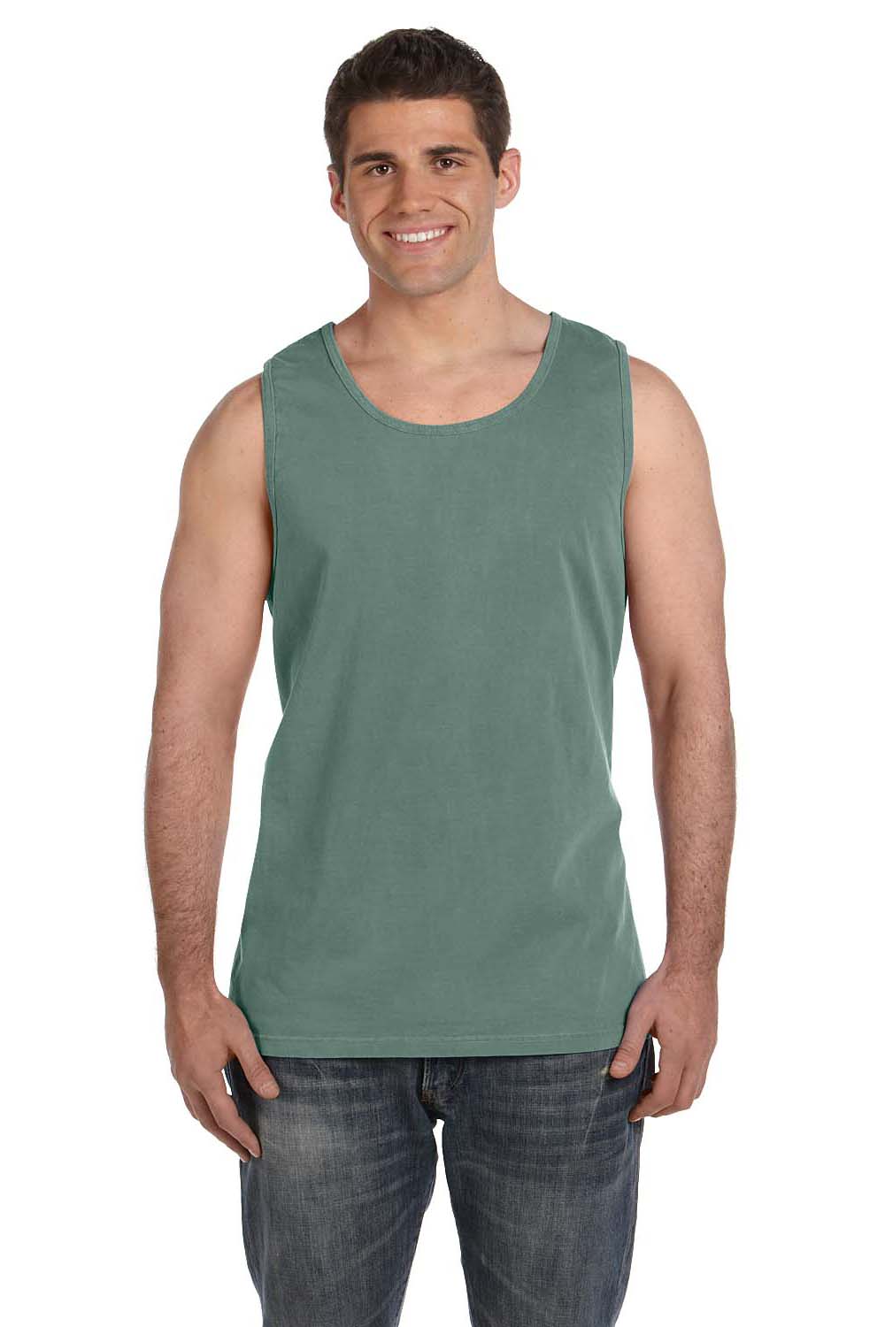 Comfort Colors 9360/C9360 Mens Tank Top Light Green Model Front
