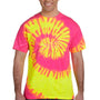 Colortone Mens Short Sleeve Crewneck T-Shirt - Fluorescent Swirl