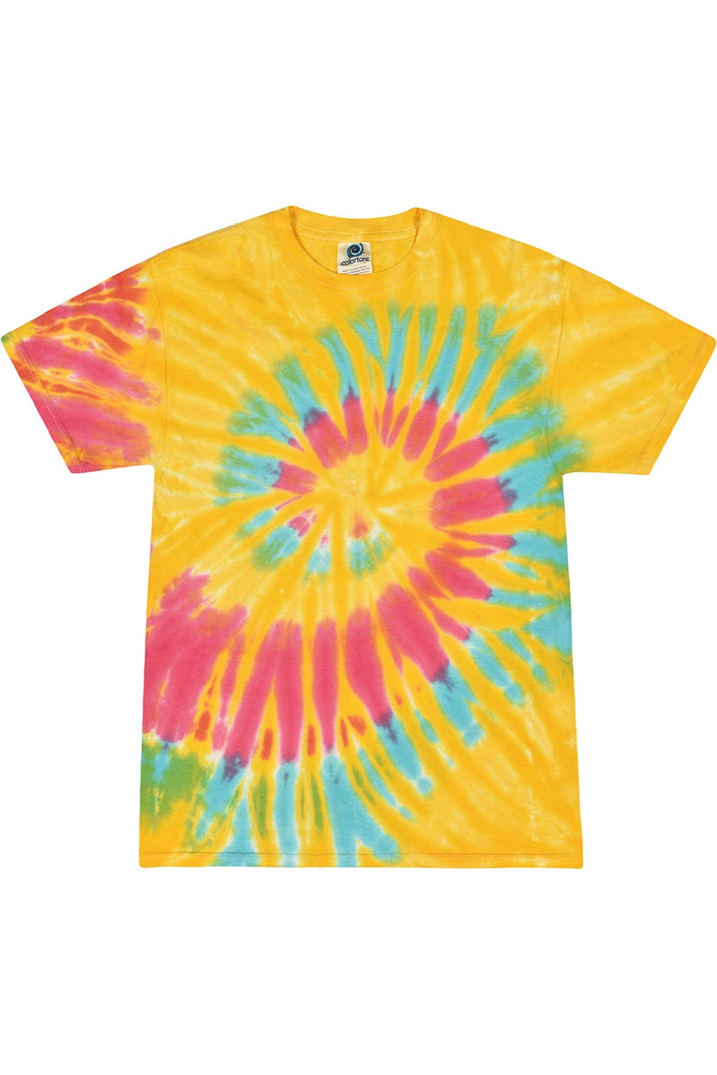 Colortone 1000 Mens Short Sleeve Crewneck T-Shirt Aurora Flat Front