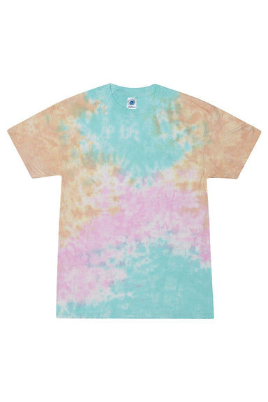 Colortone 1000 Mens Short Sleeve Crewneck T-Shirt Snow Cone Flat Front