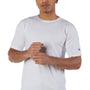 Champion Mens Garment Dyed Short Sleeve Crewneck T-Shirt - White - NEW