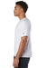 Champion CD100 Mens Garment Dyed Short Sleeve Crewneck T-Shirt White Model Side