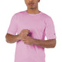 Champion Mens Garment Dyed Short Sleeve Crewneck T-Shirt - Candy Pink - NEW