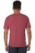 Champion CD100 Mens Garment Dyed Short Sleeve Crewneck T-Shirt Crimson Red Model Back