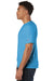 Champion CD100 Mens Garment Dyed Short Sleeve Crewneck T-Shirt Delicate Blue Model Side