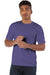 Champion CD100 Mens Garment Dyed Short Sleeve Crewneck T-Shirt Grape Soda Purple Model Front