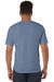 Champion CD100 Mens Garment Dyed Short Sleeve Crewneck T-Shirt Saltwater Blue Model Back