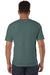 Champion CD100 Mens Garment Dyed Short Sleeve Crewneck T-Shirt Cactus Green Model Back