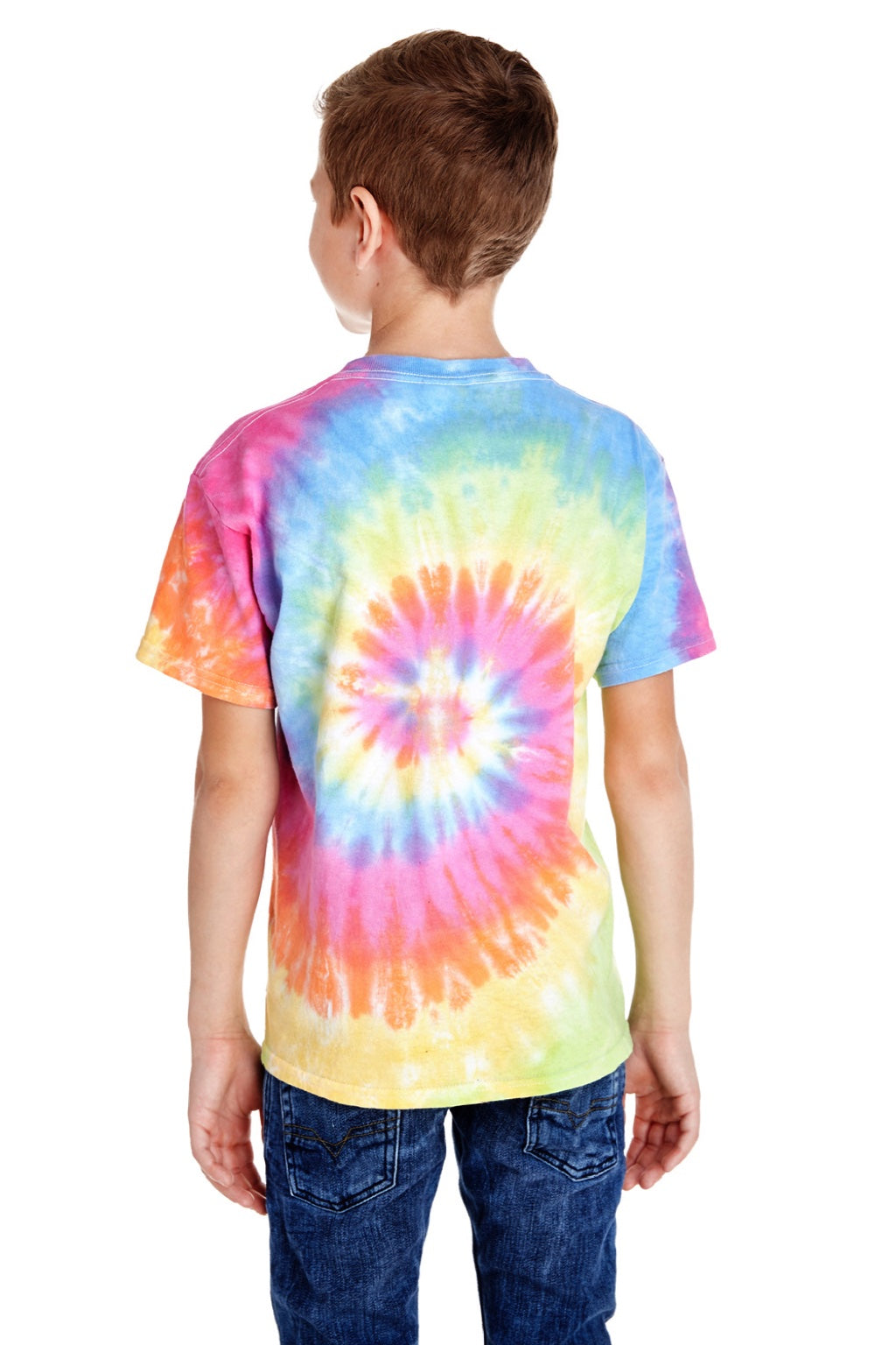 Colortone 1000Y Youth Short Sleeve Crewneck T-Shirt Eternity Model Back