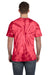 Tie-Dye CD101 Mens Short Sleeve Crewneck T-Shirt Red Model Back