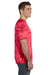 Tie-Dye CD101 Mens Short Sleeve Crewneck T-Shirt Red Model Side