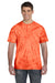 Tie-Dye CD101 Mens Short Sleeve Crewneck T-Shirt Orange Model Front