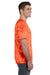Tie-Dye CD101 Mens Short Sleeve Crewneck T-Shirt Orange Model Side