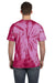 Tie-Dye CD101 Mens Short Sleeve Crewneck T-Shirt Pink Model Back