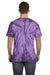 Tie-Dye CD101 Mens Short Sleeve Crewneck T-Shirt Purple Model Back