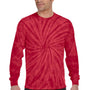 Colortone Mens Long Sleeve Crewneck T-Shirt - Red