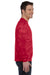 Colortone 2000 Mens Long Sleeve Crewneck T-Shirt Red Model Side