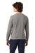 Champion CD200 Mens Garment Dyed Long Sleeve Crewneck T-Shirt Concrete Grey Model Back