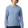 Champion Mens Garment Dyed Long Sleeve Crewneck T-Shirt - Saltwater Blue - NEW