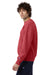 Champion CD400 Mens Garment Dyed Crewneck Sweatshirt Crimson Red Model Side