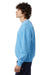 Champion CD400 Mens Garment Dyed Crewneck Sweatshirt Delicate Blue Model Side