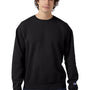 Champion Mens Garment Dyed Shrink Resistant Crewneck Sweatshirt - Black - NEW