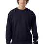 Champion Mens Garment Dyed Shrink Resistant Crewneck Sweatshirt - Navy Blue - NEW