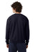 Champion CD400 Mens Garment Dyed Crewneck Sweatshirt Navy Blue Model Back