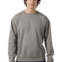 Champion Mens Garment Dyed Shrink Resistant Crewneck Sweatshirt - Concrete Grey - NEW