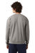 Champion CD400 Mens Garment Dyed Crewneck Sweatshirt Concrete Grey Model Back