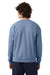 Champion CD400 Mens Garment Dyed Crewneck Sweatshirt Saltwater Blue Model Back