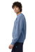 Champion CD400 Mens Garment Dyed Crewneck Sweatshirt Saltwater Blue Model Side