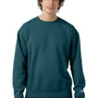 Champion Mens Garment Dyed Shrink Resistant Crewneck Sweatshirt - Cactus Green - NEW