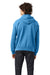 Champion CD450 Mens Garment Dyed Hooded Sweatshirt Hoodie Delicate Blue Model Back