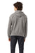Champion CD450 Mens Garment Dyed Hooded Sweatshirt Hoodie Concrete Grey Model Back