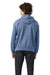 Champion CD450 Mens Garment Dyed Hooded Sweatshirt Hoodie Saltwater Blue Model Back