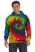 Colortone 8777 Mens Hooded Sweatshirt Hoodie w/ Pouch Pocket Reactive Rainbow Model Front