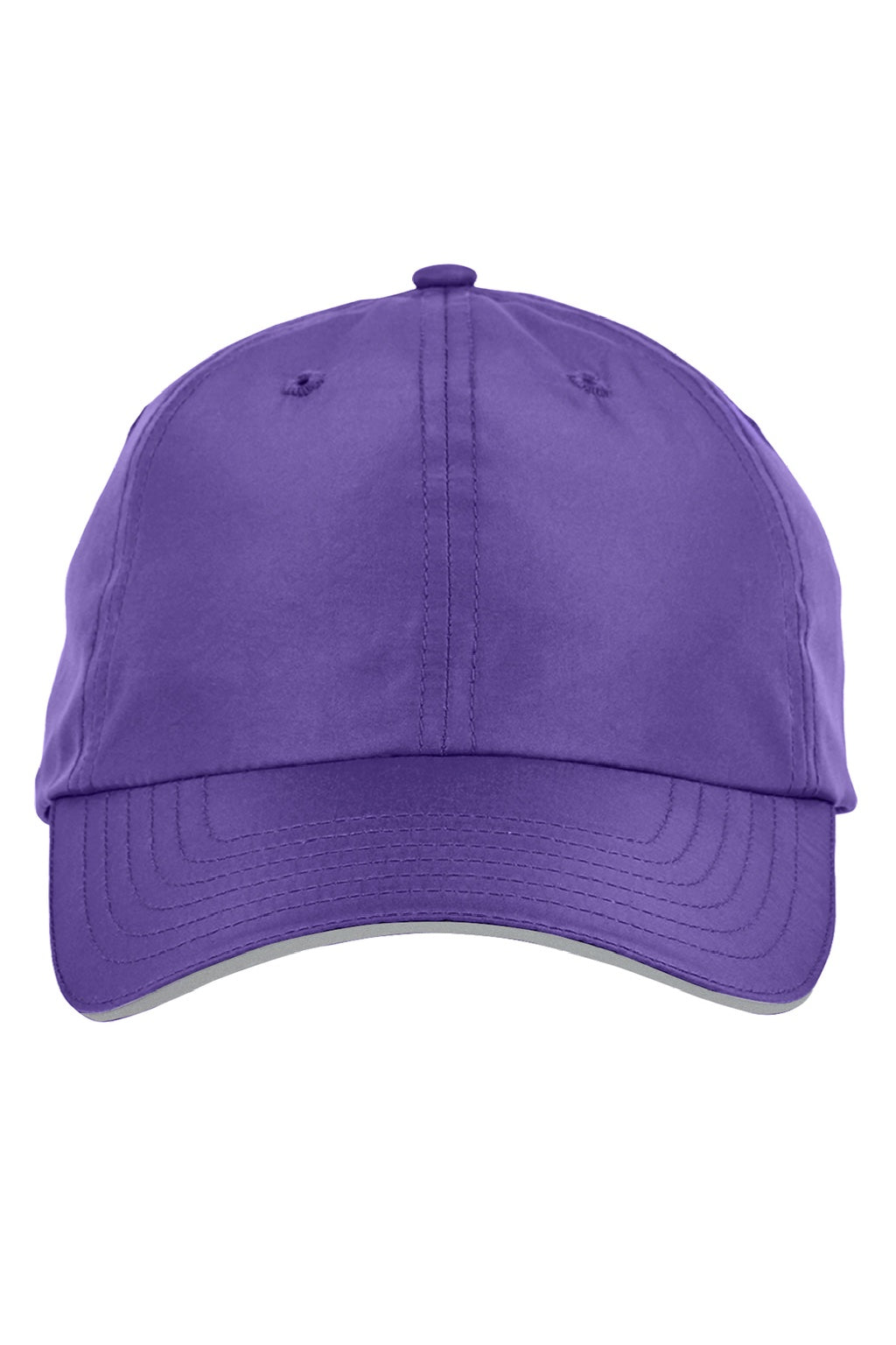 Core 365 Hats CE001 Mens Pitch Performance Moisture Wicking Adjustable Hat Campus Purple Flat Front