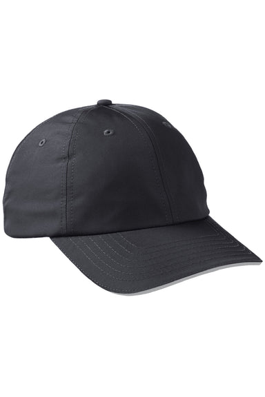 Core 365 Hats CE001 Mens Pitch Performance Moisture Wicking Adjustable Hat Black Flat Front
