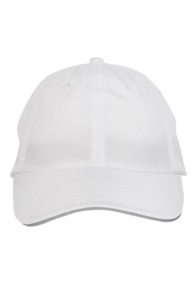 Core 365 Hats CE001 Mens Pitch Performance Moisture Wicking Adjustable Hat White Flat Front