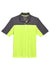 Core 365 CE101 Mens Balance Performance Moisture Wicking Short Sleeve Polo Shirt Safety Yellow/Carbon Grey Flat Front