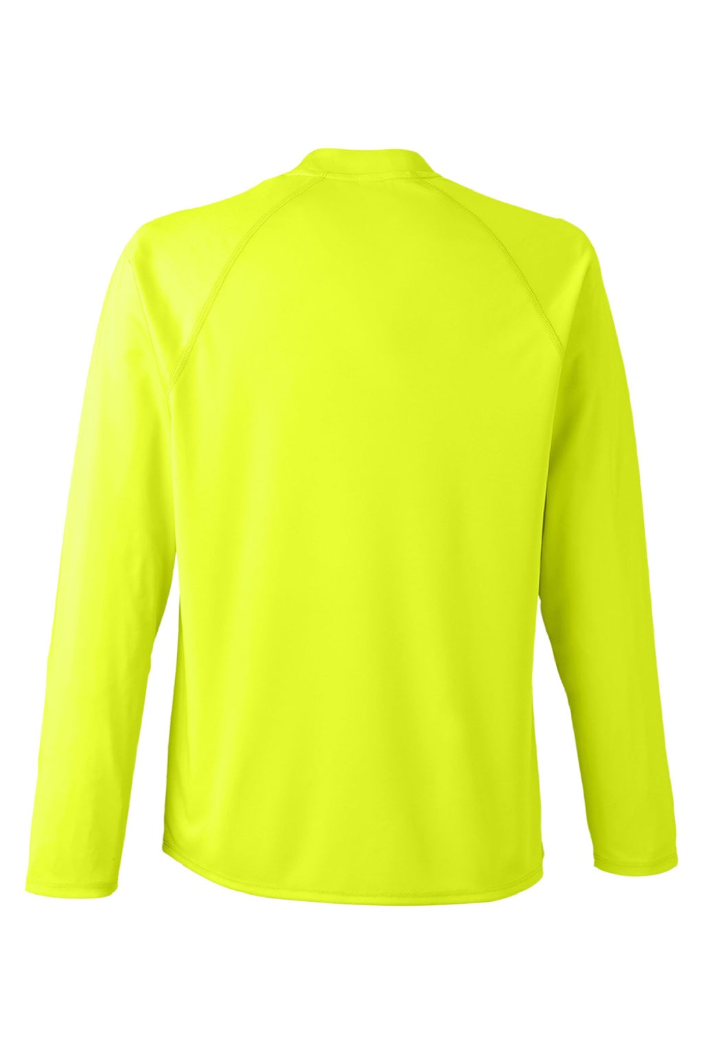 Core 365 CE110 Mens Ultra MVP Moisture Wicking Long Sleeve Crewneck T-Shirt Safety Yellow Flat Back