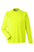 Core 365 CE110 Mens Ultra MVP Moisture Wicking Long Sleeve Crewneck T-Shirt Safety Yellow Flat Front