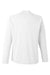 Core 365 CE110 Mens Ultra MVP Moisture Wicking Long Sleeve Crewneck T-Shirt White Flat Back