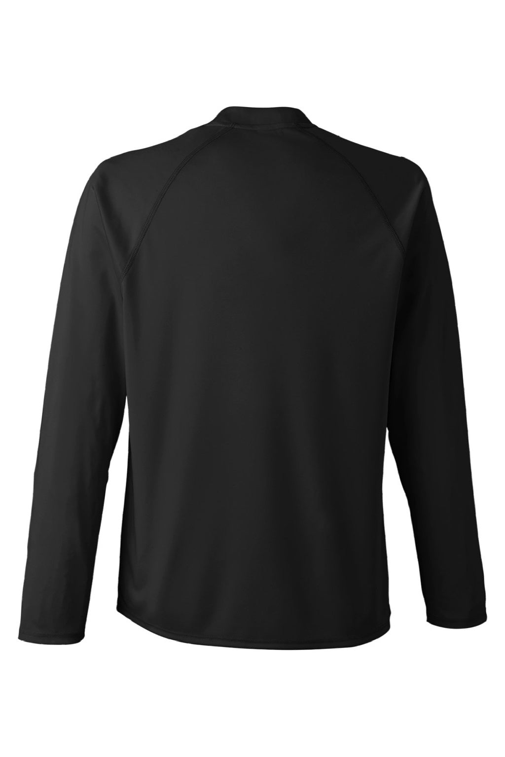 Core 365 CE110 Mens Ultra MVP Moisture Wicking Long Sleeve Crewneck T-Shirt Black Flat Back