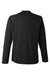 Core 365 CE110 Mens Ultra MVP Moisture Wicking Long Sleeve Crewneck T-Shirt Black Flat Back