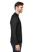 Core 365 CE110 Mens Ultra MVP Moisture Wicking Long Sleeve Crewneck T-Shirt Black Model Side